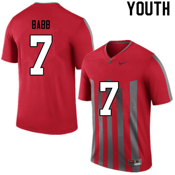 Youth #7 Kamryn Babb Ohio State Buckeyes College Football Jerseys Sale-Retro